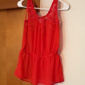 Deb Sheer Orange Tank Top